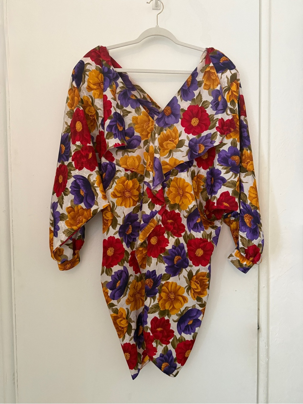 80s floral baggy dress